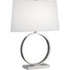 Logan 24.5 inch 150.00 watt Polished Nickel Table Lamp Portable Light in Ascot White
