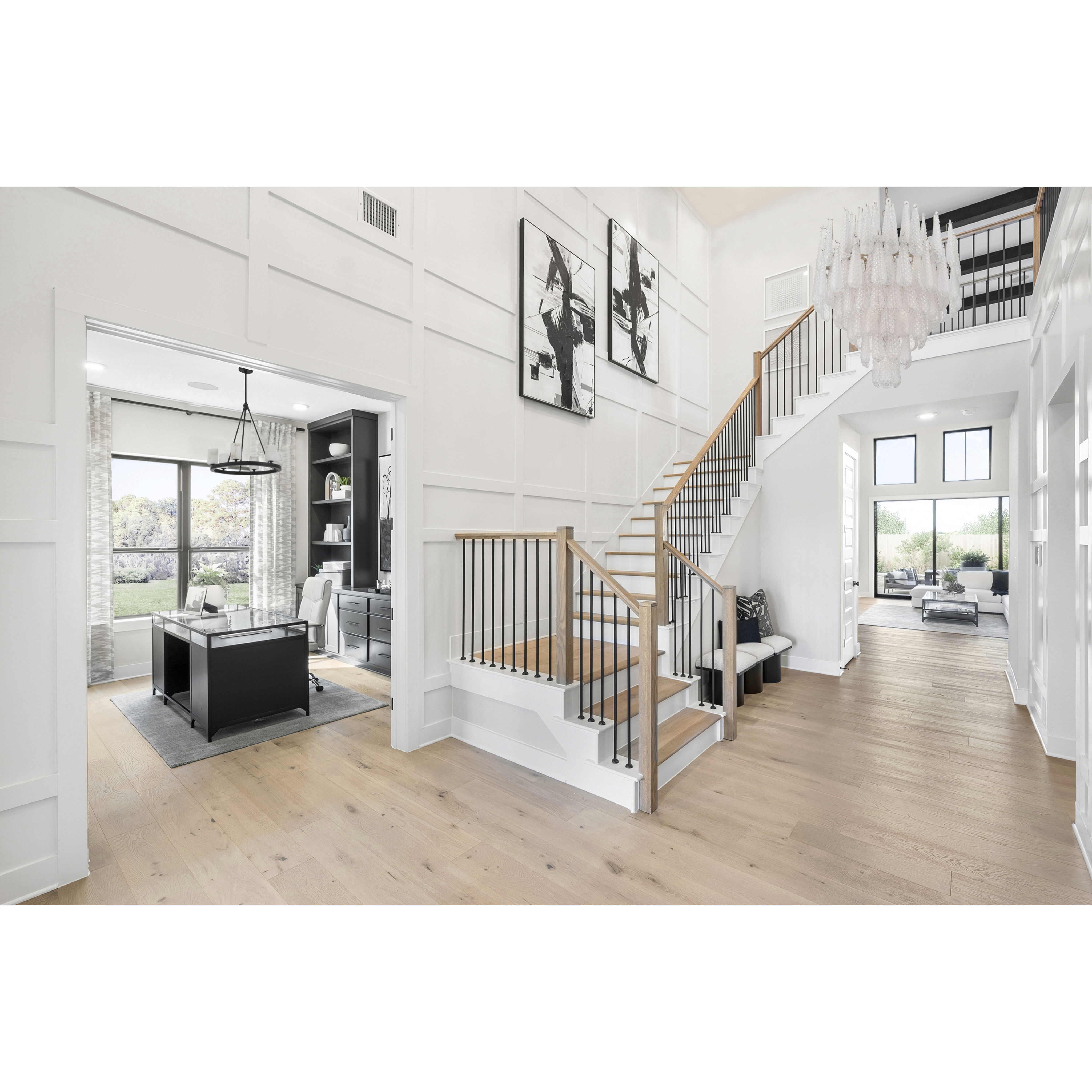 Ollie 21 Light 33.25 inch Aged Brass Chandelier Ceiling Light in Sand Glass Clear