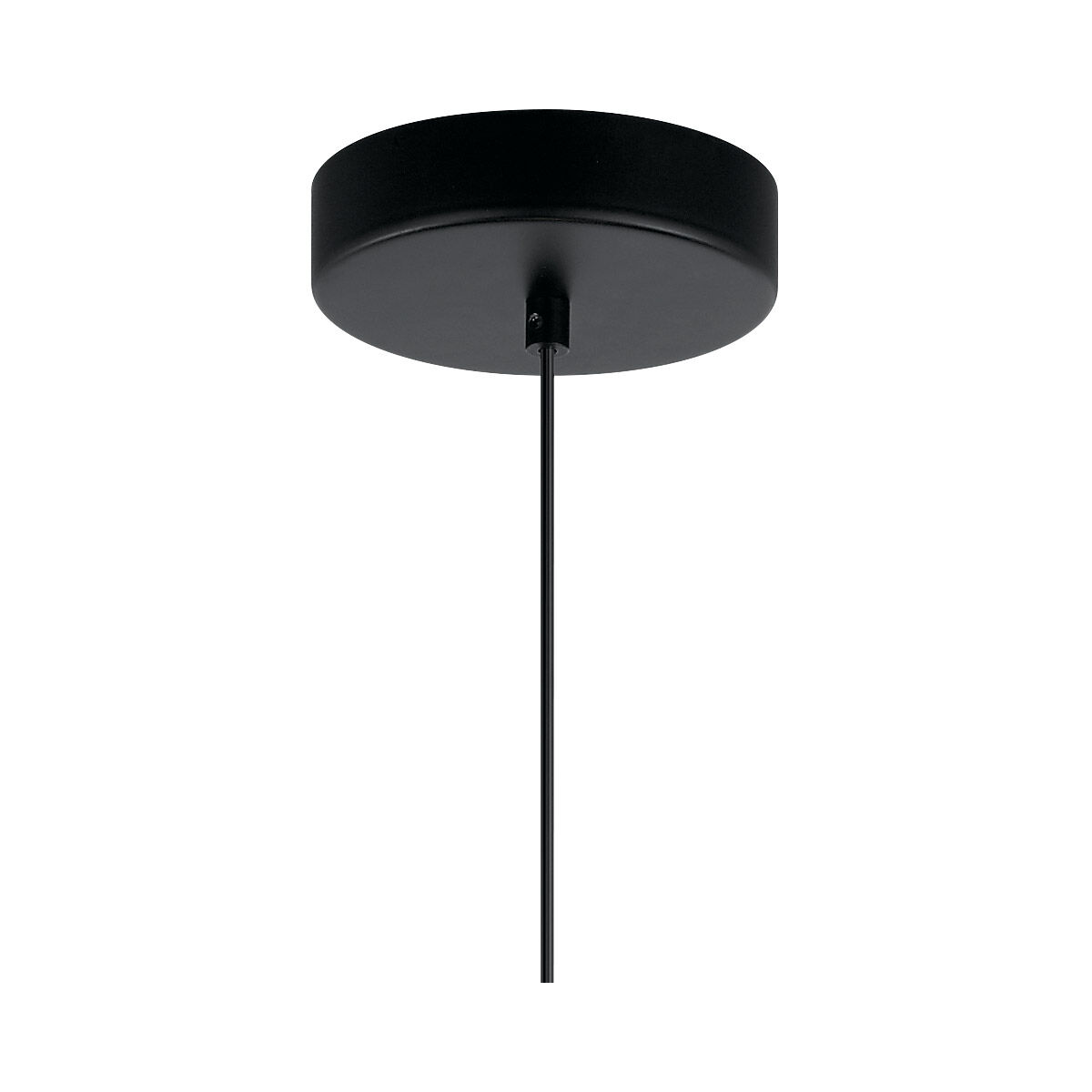 Kordan LED 7.75 inch Matte Black Mini Pendant Ceiling Light in Black and Polished Nickel