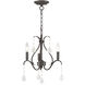 Caterina 3 Light 13 inch English Bronze Mini Chandelier Ceiling Light