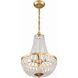 Rylee 3 Light 14 inch Antique Gold Mini Chandelier Ceiling Light