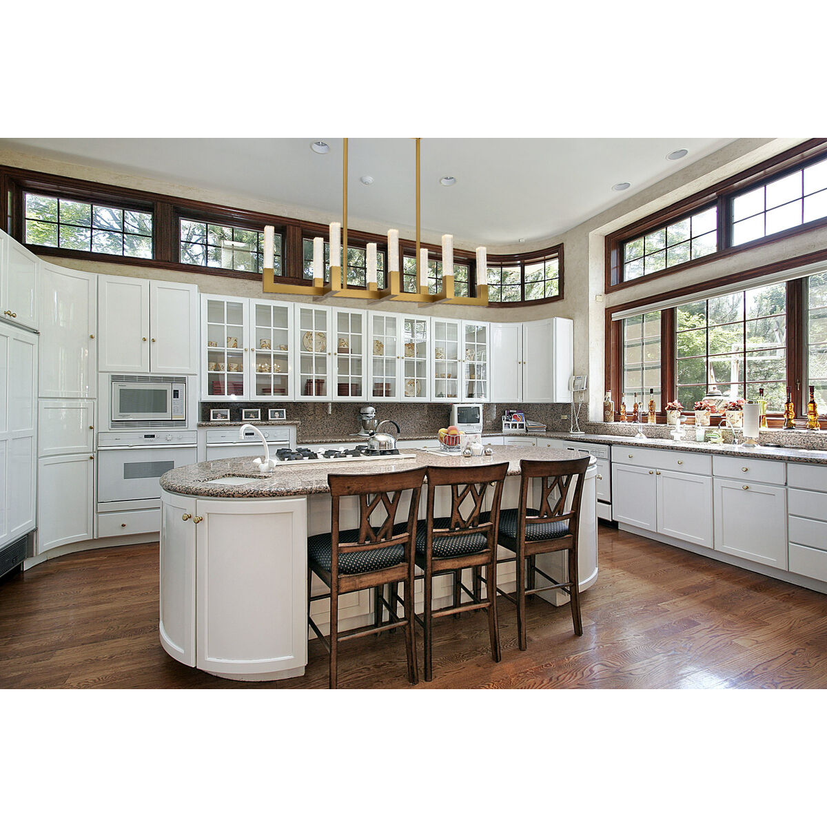 Noemi 8 Light 12 inch Satin Gold Pendant Ceiling Light