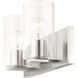 Zurich 2 Light 15 inch Brushed Nickel Vanity Sconce Wall Light