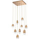 Pebble LED Novel Brass Chandelier Ceiling Light, Multi-Port