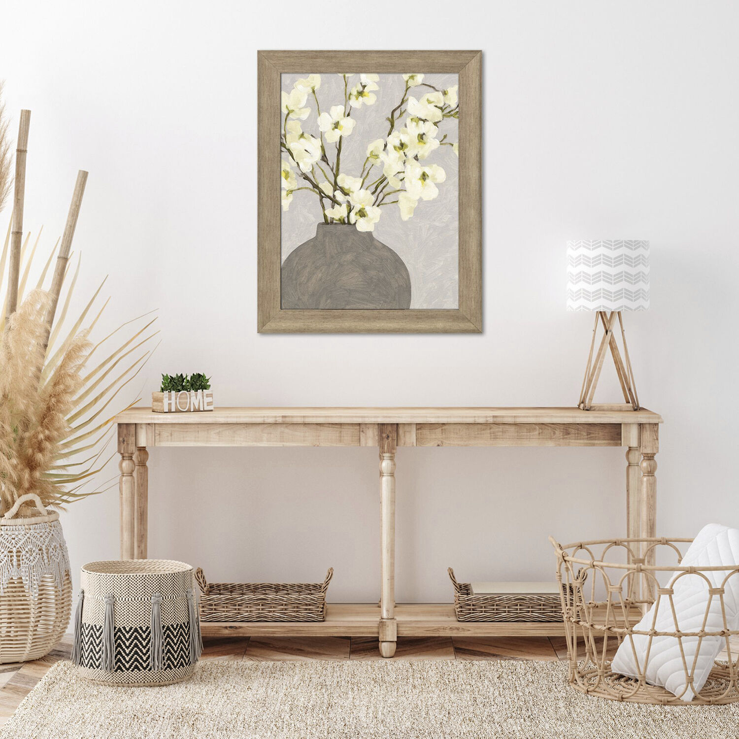 Spring Fling Yellow and Green and Gray and Neutral Framed Art, Propac