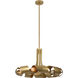 Ribbon 9 Light 28 inch Bright Gold Leaf Pendant Ceiling Light