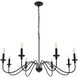Rohan 8 Light 42 inch Matte Black Chandelier Ceiling Light