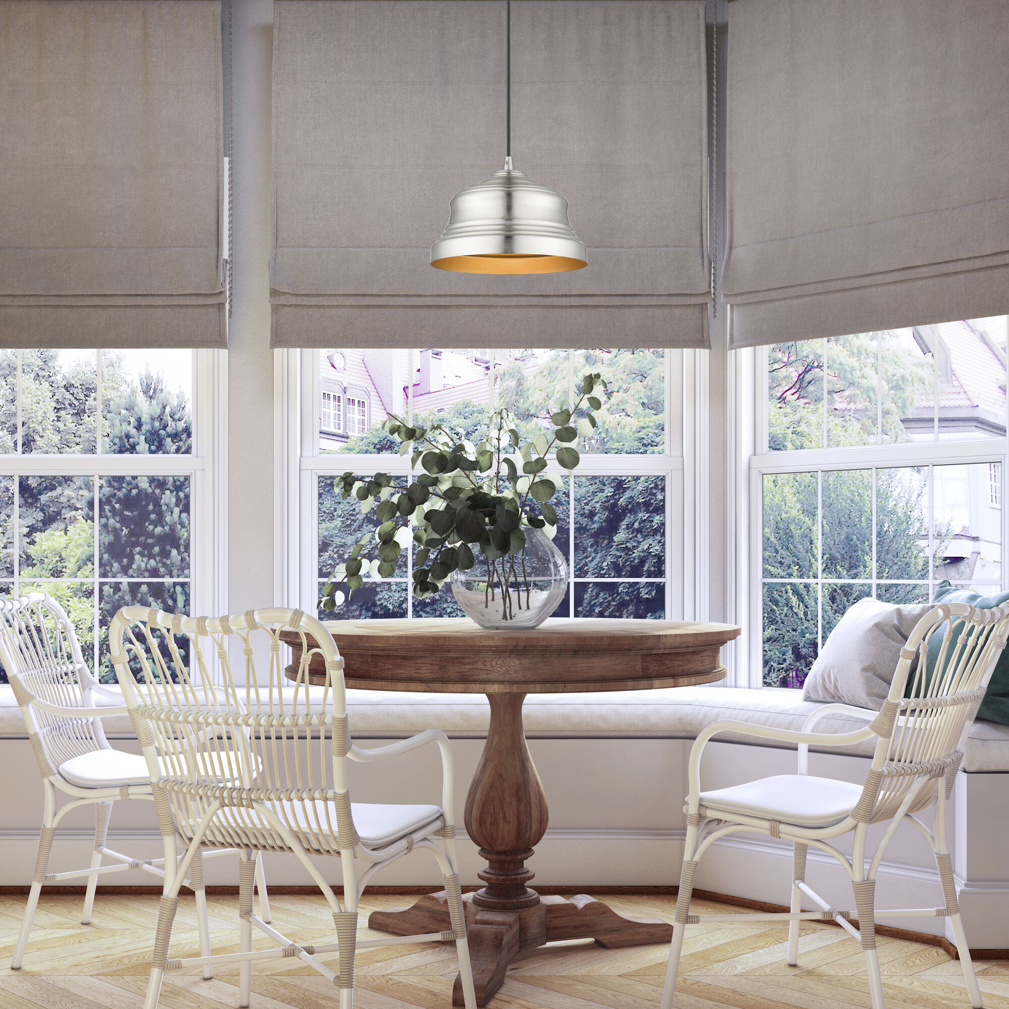 Endicott 1 Light 10 inch Brushed Nickel Pendant Ceiling Light