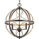 Gerald Ave 3 Light 16 inch Antique Bronze Pendant Ceiling Light