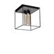 Caged 4 Light 19.69 inch White Marble Semi-Flush Mount Ceiling Light