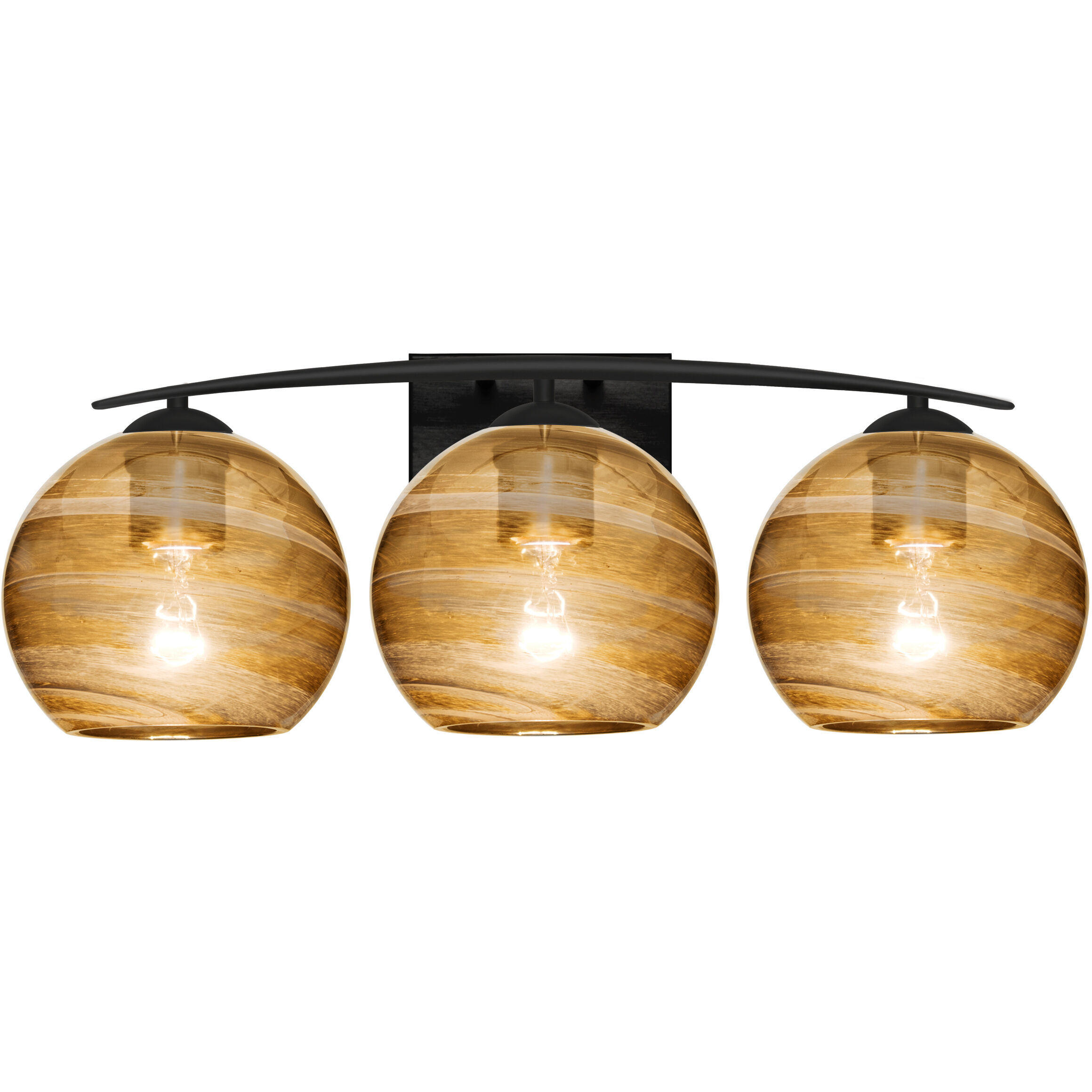 Jilly 3 Light 25.25 inch Black Vanity Light Wall Light