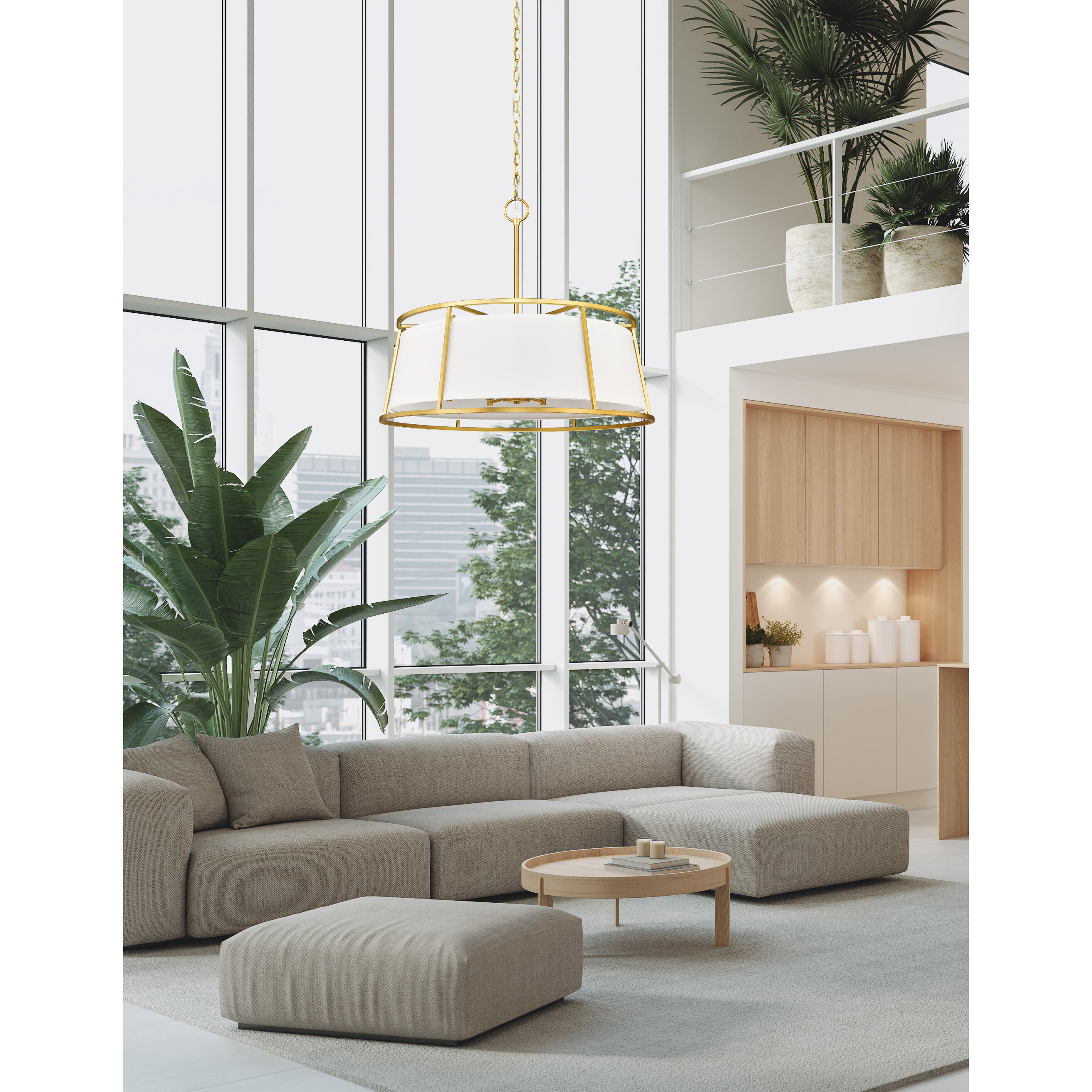 Lenyx 8 Light 32 inch Rubbed Brass Chandelier Ceiling Light