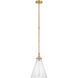 Visual Comfort Signature Collection Chapman & Myers Parkington LED 11 inch Antique-Burnished Brass Conical Pendant Ceiling Light in Clear Glass CHC5530AB-CG - Open Box