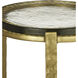 Acea 12 inch Gold and Clear Drinks Table
