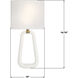 Jori Bath Wall Light in Aged Brass and Matte White