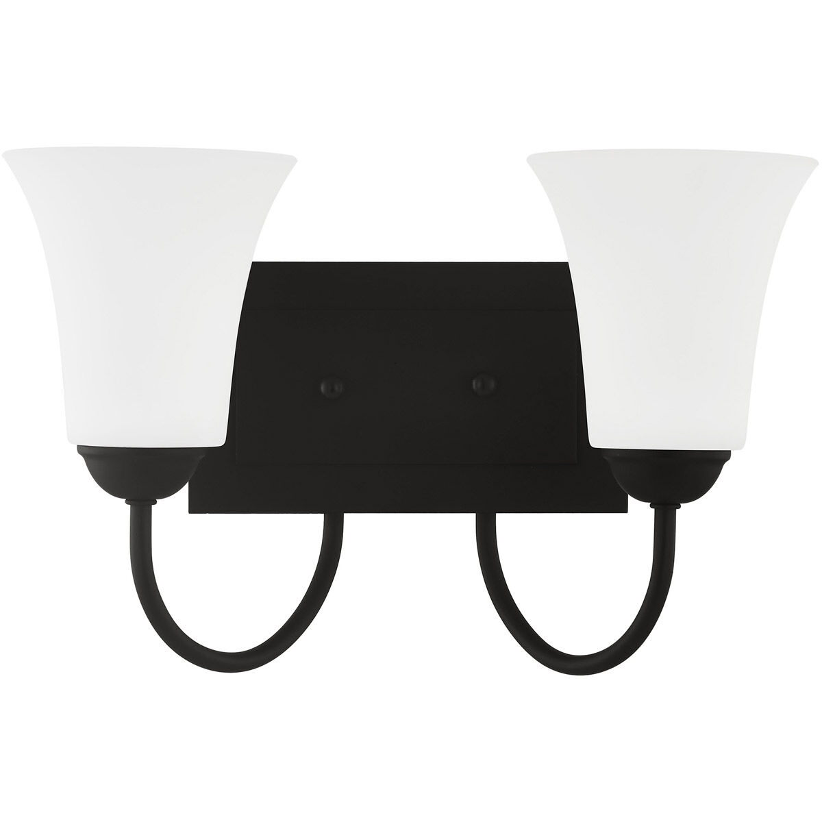 Ridgedale 2 Light 15 inch Black Bath Vanity Wall Light