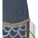 Signature Dark Blue and White Wall Art