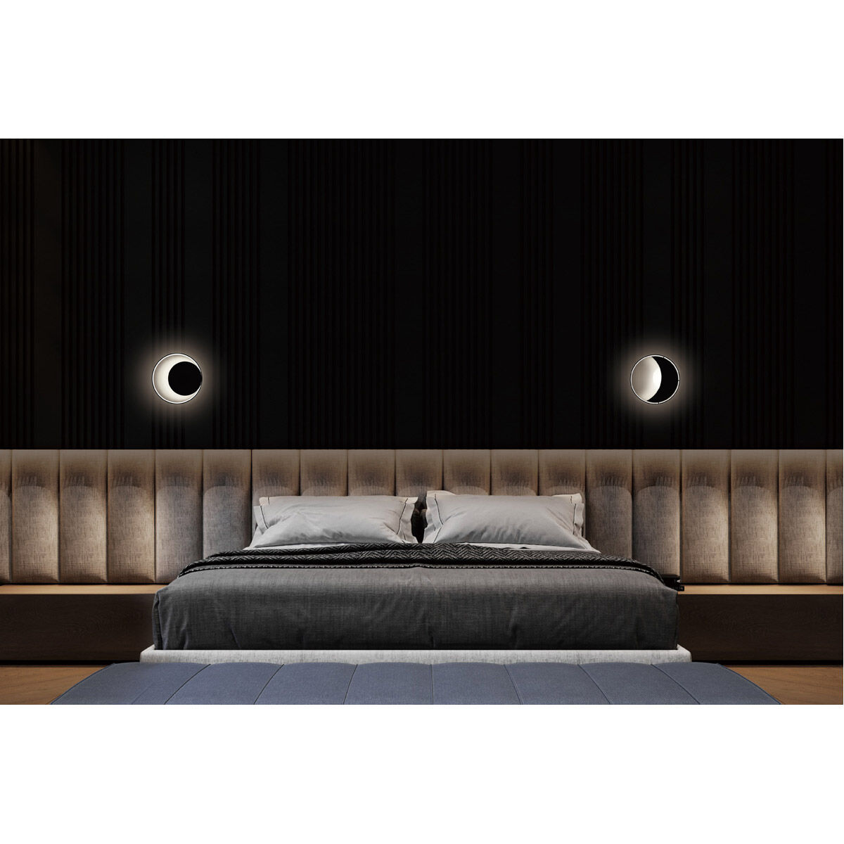 Day & Night Matte Black and Pure White Wall Sconce Wall Light