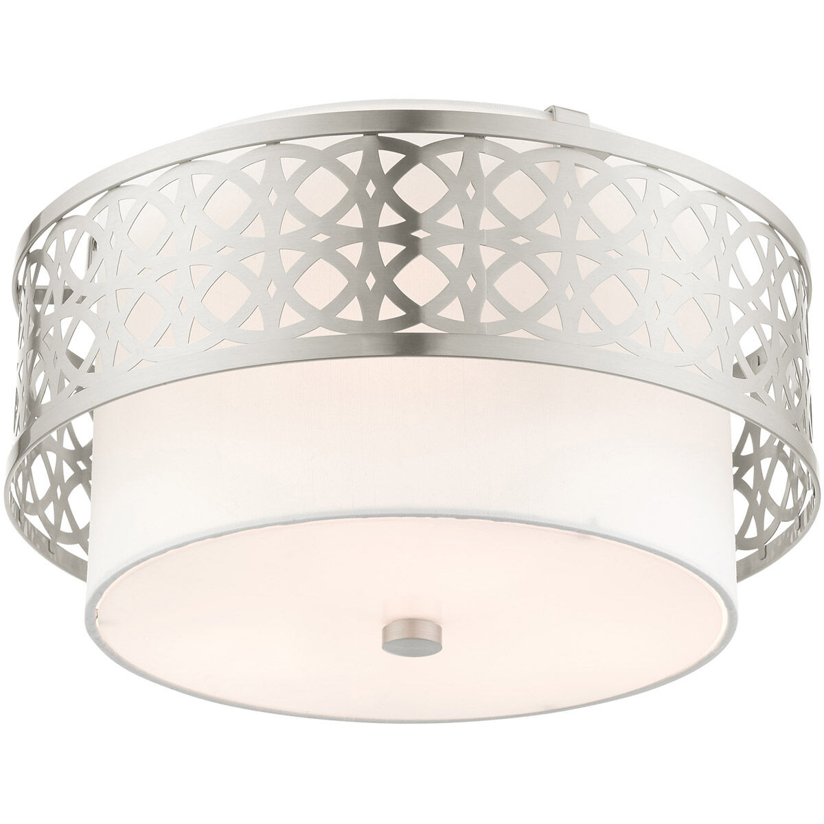 Calinda 3 Light 16 inch Brushed Nickel Semi Flush Ceiling Light