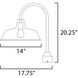 Pier M 1 Light 20.25 inch Weathered Zinc and Black Outdoor Post Lantern, Post Lantern