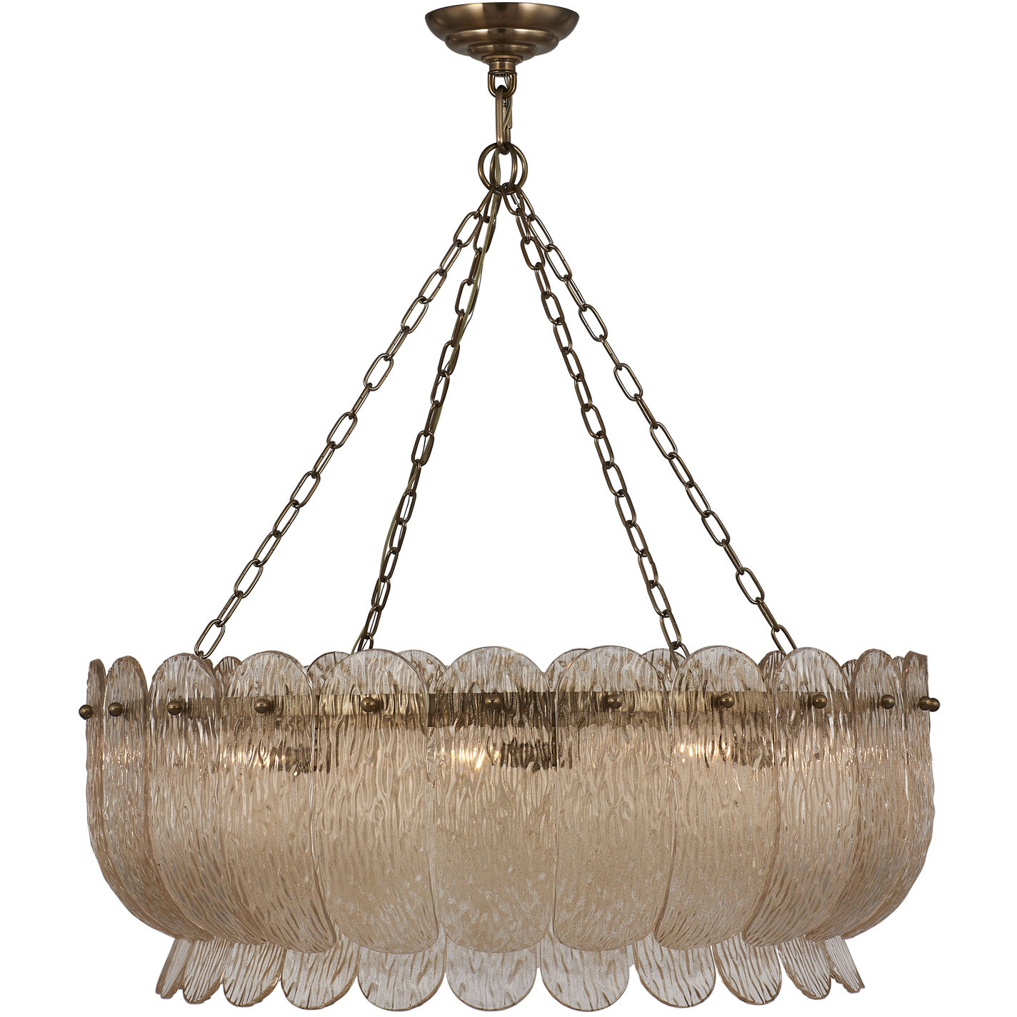 Camellia 10 Light 36 inch Winter Brass Pendant Ceiling Light