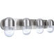 Pill 4 Light 31.38 inch Brushed Polished Nickel Vanity Light Wall Light