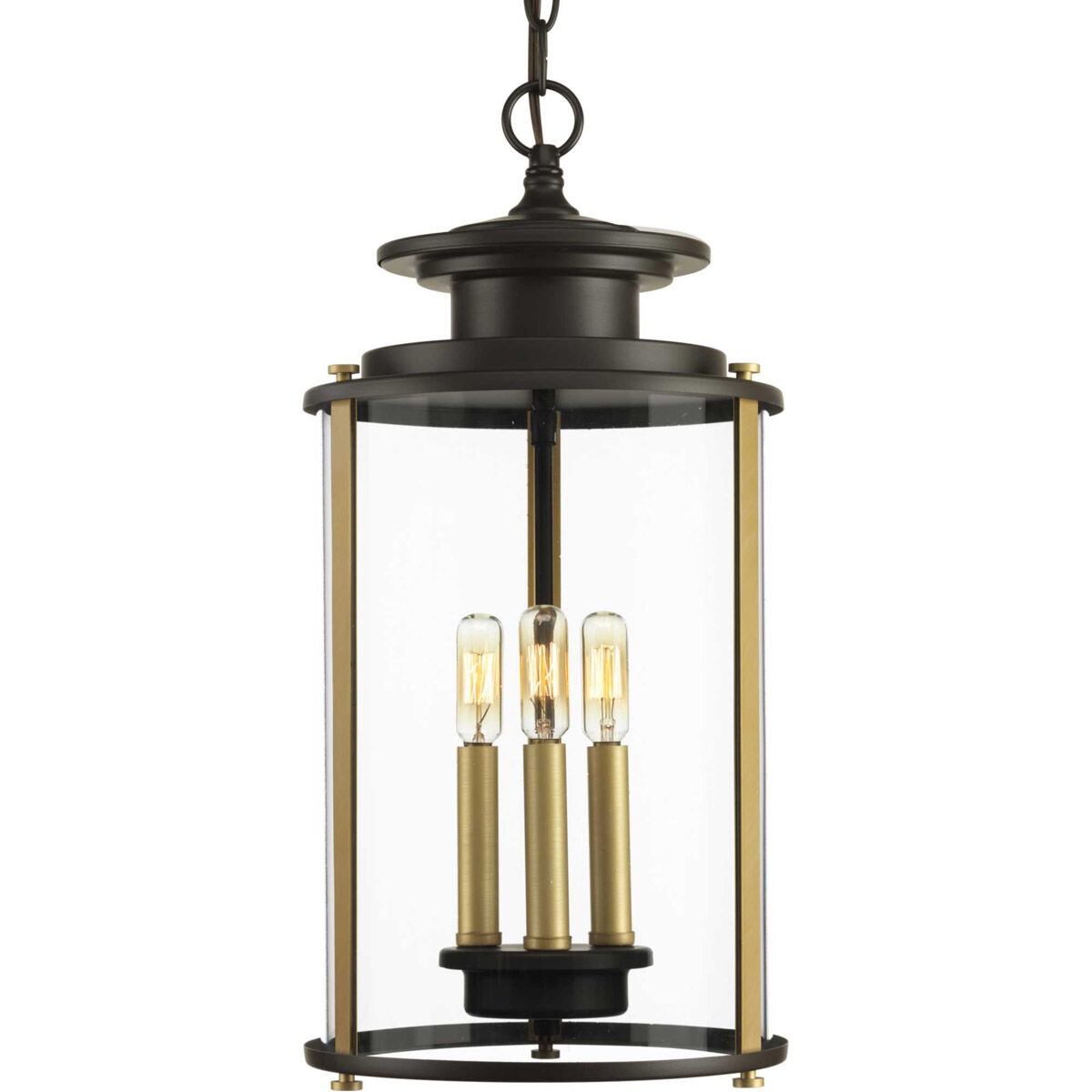 Marissa 3 Light 10 inch Antique Bronze Outdoor Hanging Lantern