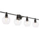 Syracuse 4 Light 38 inch Black Wall sconce Wall Light