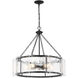 Genry 5 Light 26 inch Matte Black Pendant Ceiling Light