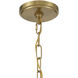 Contemporary 1 Light 18 inch Natural Brass Pendant Ceiling Light