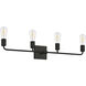 Virgin 4 Light 31 inch Matte Black Vanity/Bath Bar Wall Light