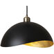 Luna Bella LED 14 inch Matte Black and Weathered Brass Pendant Ceiling Light