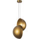 Void 15.75 inch Vintage Brass Pendant Ceiling Light