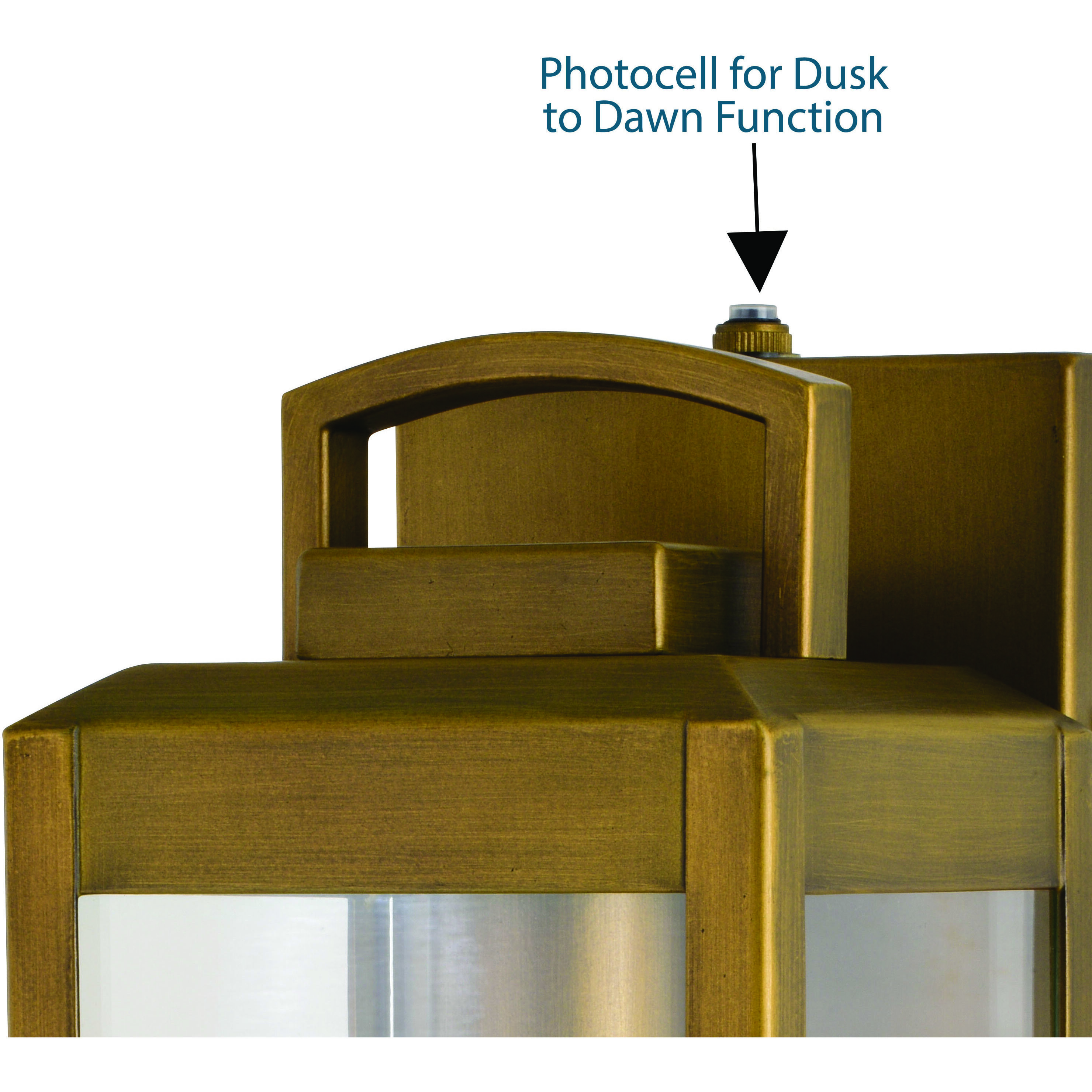 Kinzie LED 14.25 inch Vintage Brass Outdoor Wall