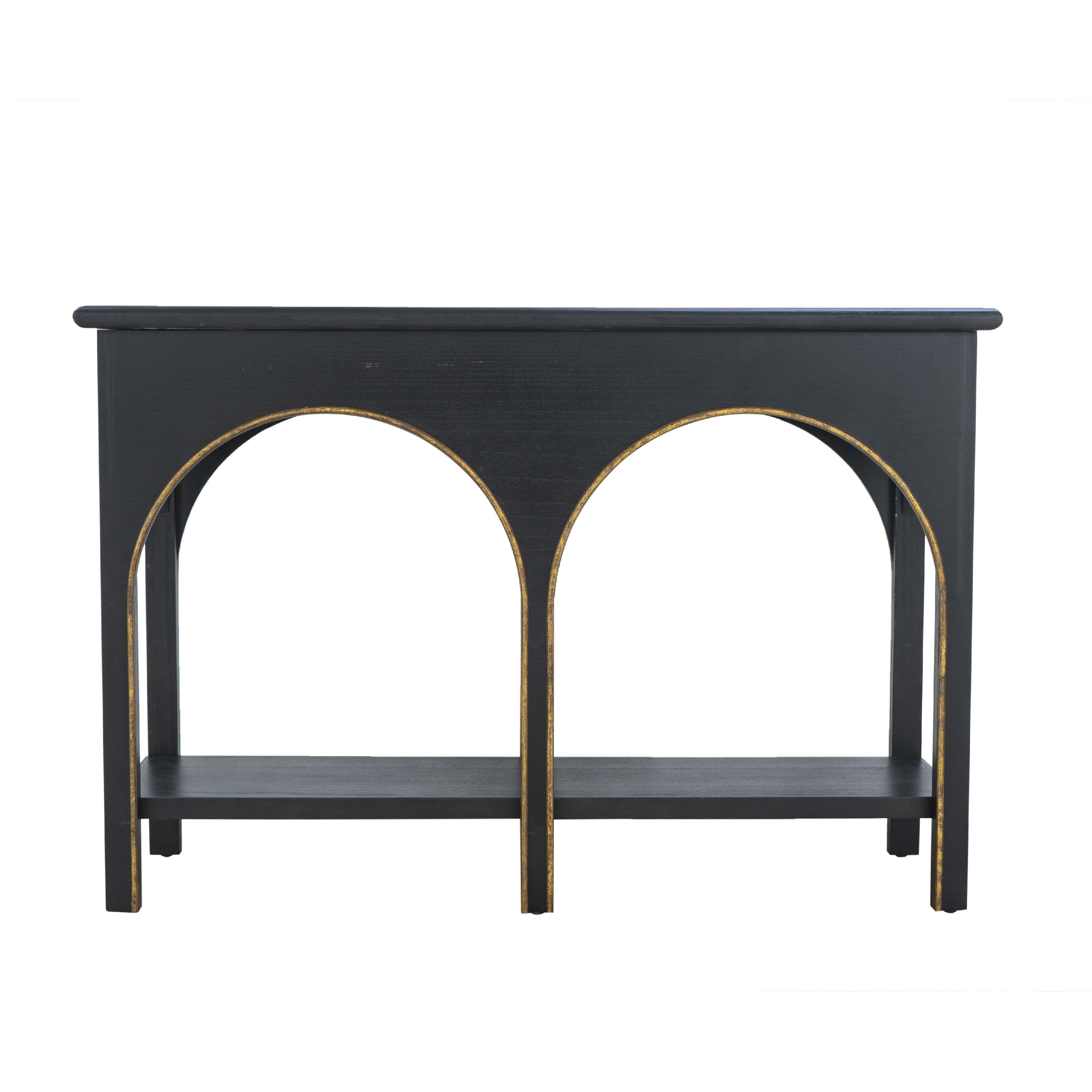 Anita 47.2 X 15.7 inch Black/Gold Console Table