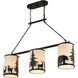 Acadia LED 38 inch Bronze Linear Chandelier Ceiling Light