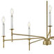 Hux 7 Light 36 inch Lacquered Brass with Warm White Chandelier Ceiling Light