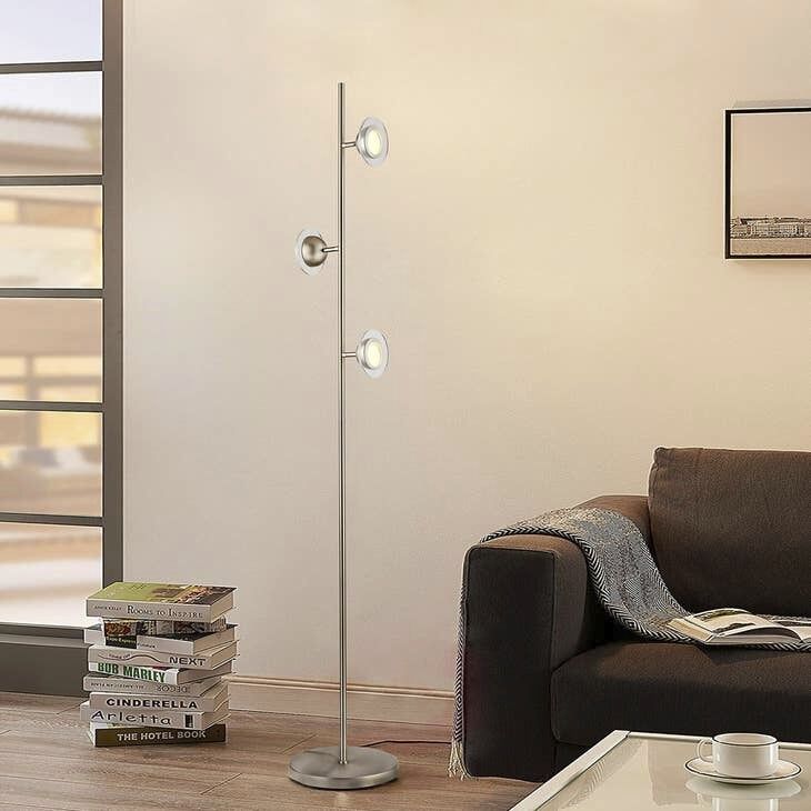 Laurel 69 inch Satin Nickel Floor Lamp Portable Light