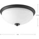 Replay 2 Light 14 inch Black Flush Mount Ceiling Light