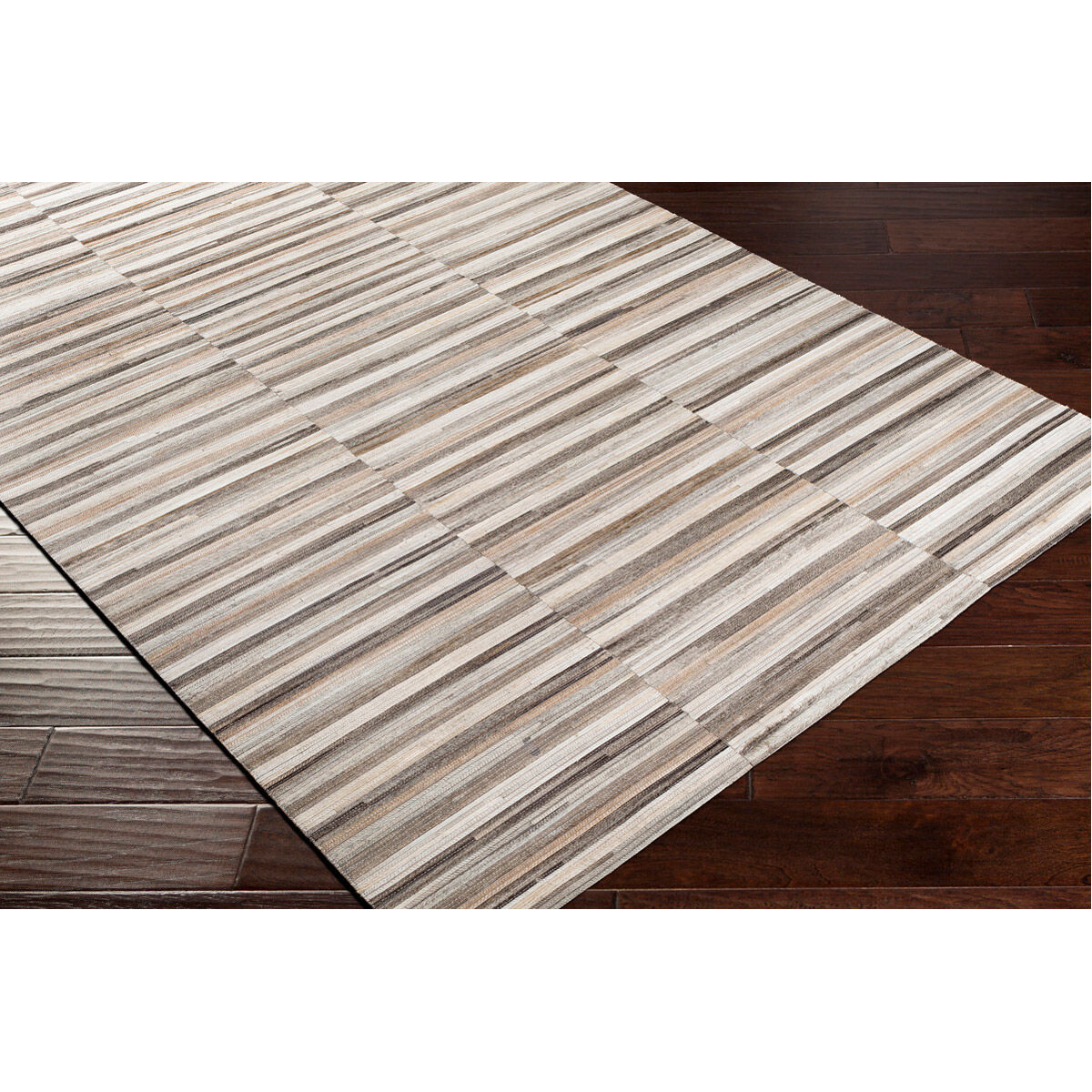 Zander 36 X 24 inch Dark Brown/Beige/Ivory/Medium Gray/Cream Rugs, Rectangle