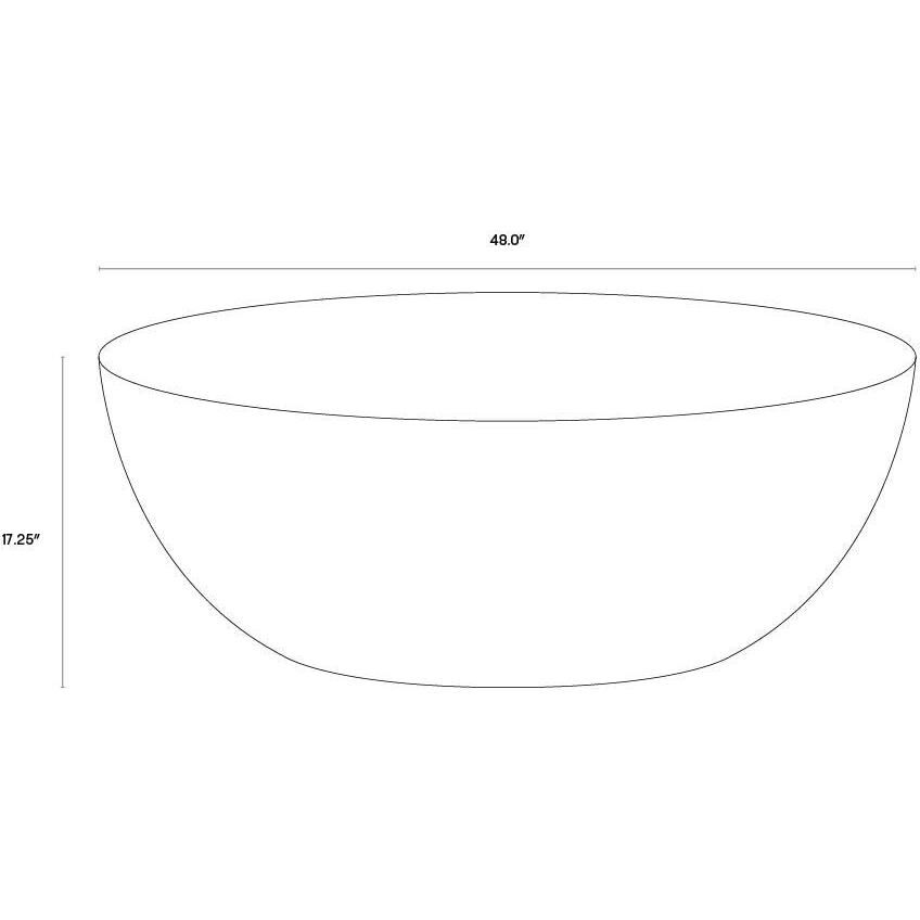 Kinsley 48 X 17.25 inch Dark Brown Coffee Table, Small