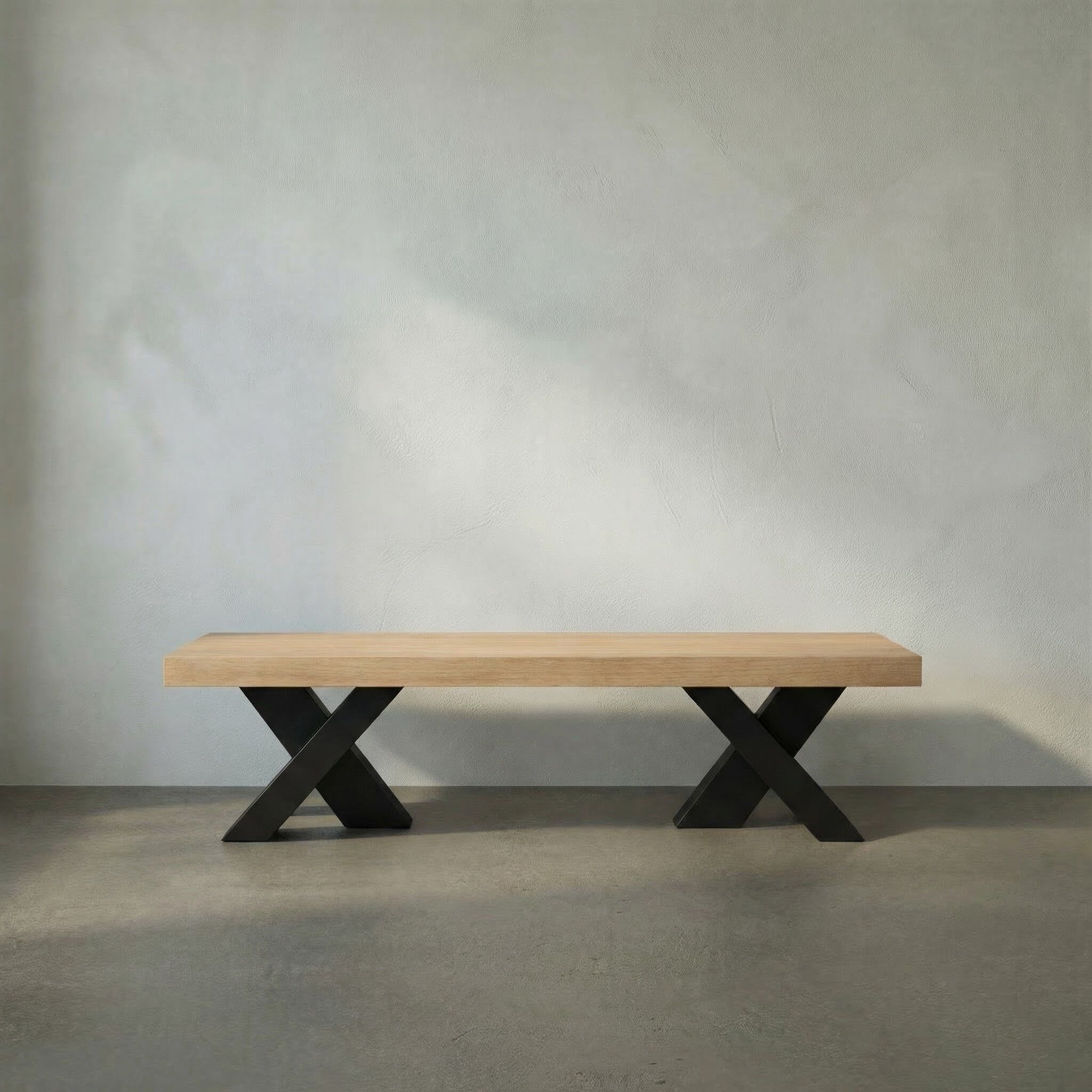 Gravity White Oak with Clear Flat Bench