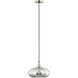 Art Glass 1 Light 10.5 inch Brushed Nickel Mini Pendant Ceiling Light