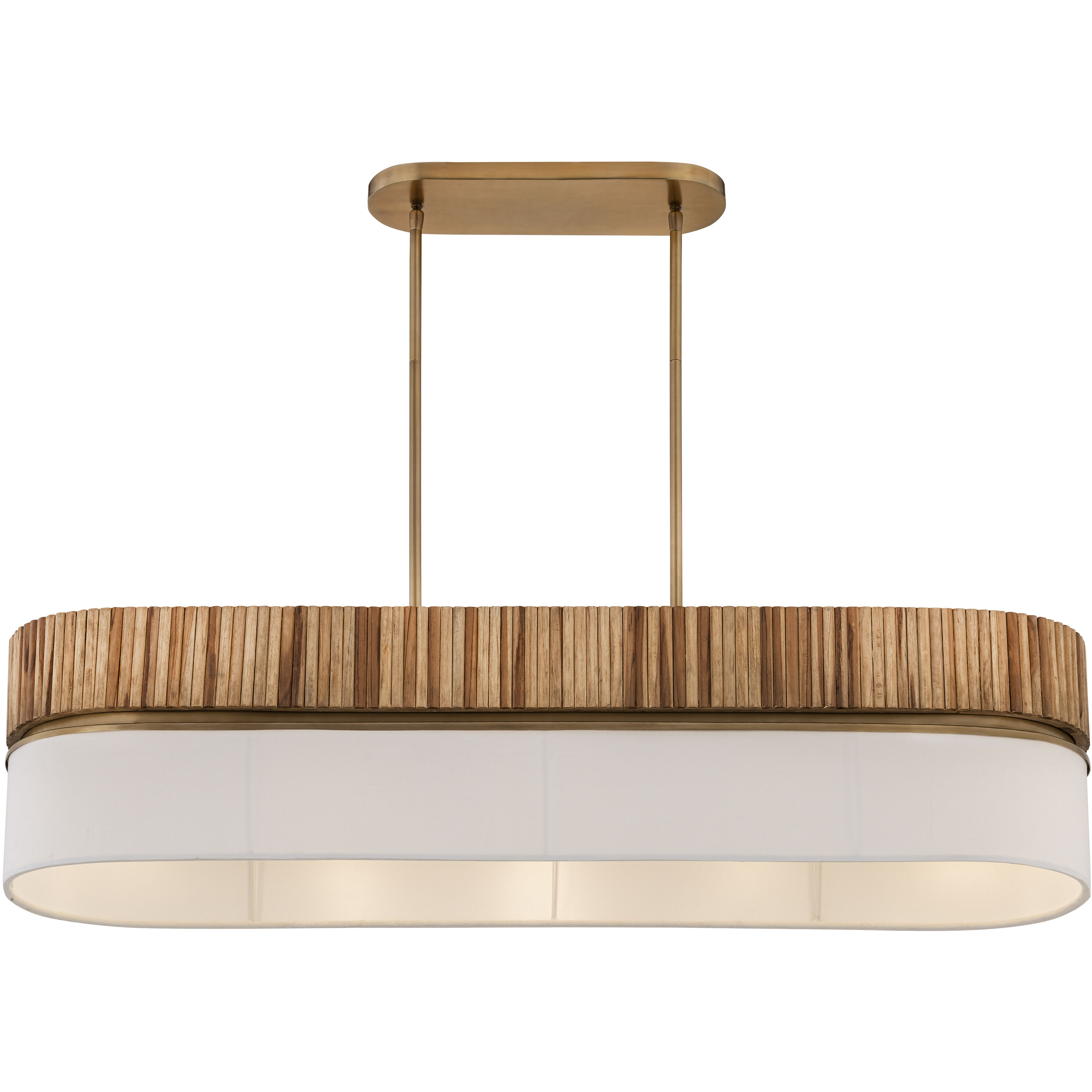 Nebri 5 Light 42.5 inch Legacy Brass Linear Chandelier Ceiling Light