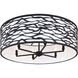 Kato 6 Light 30 inch Carbon Black Semi-Flush Mount Ceiling Light