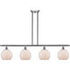 Ballston Farmhouse Chicken Wire 4 Light 48 inch Brushed Satin Nickel Island Light Ceiling Light, Ballston