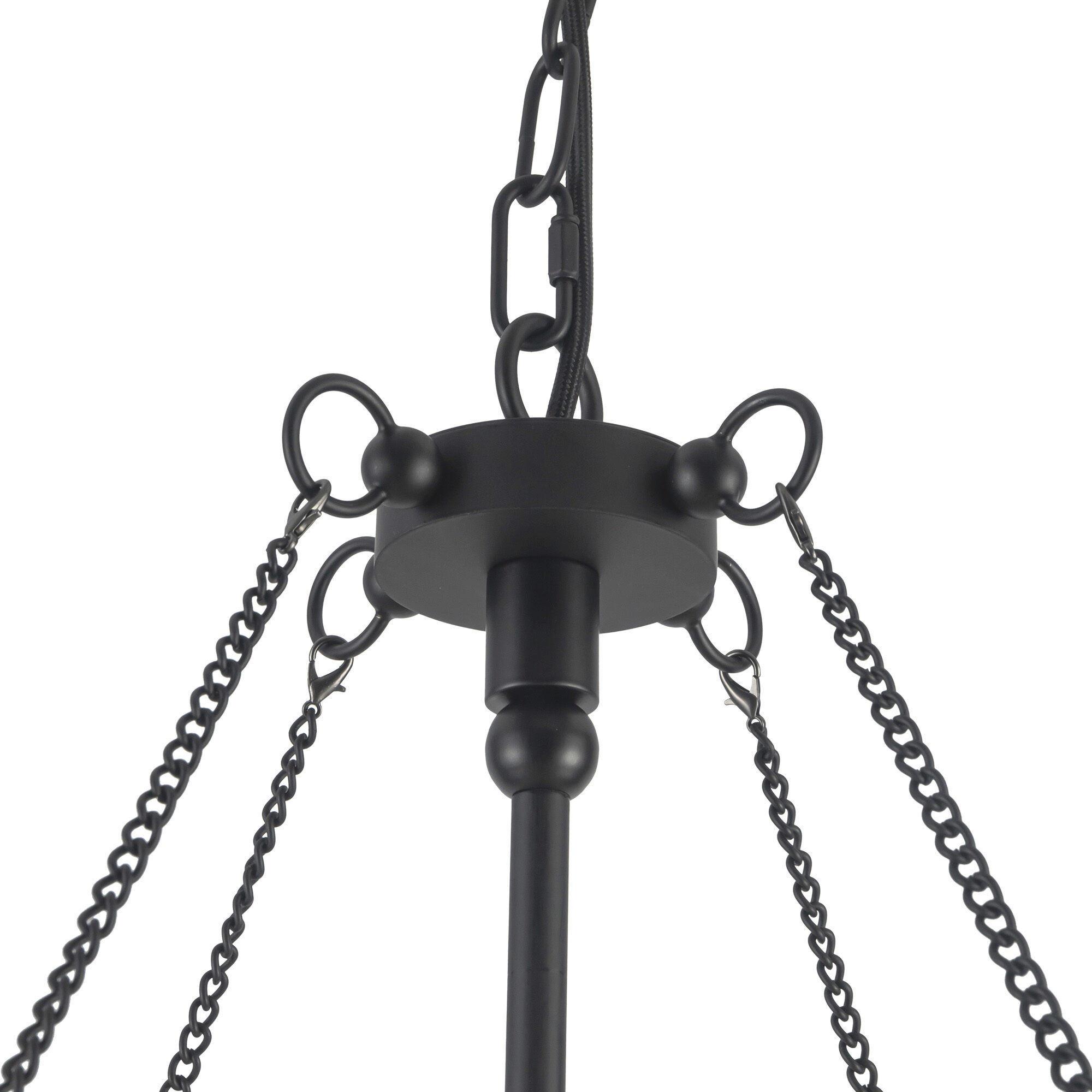 Alora Mood Crosby 4 Light 33 inch Matte Black Chandelier Ceiling Light