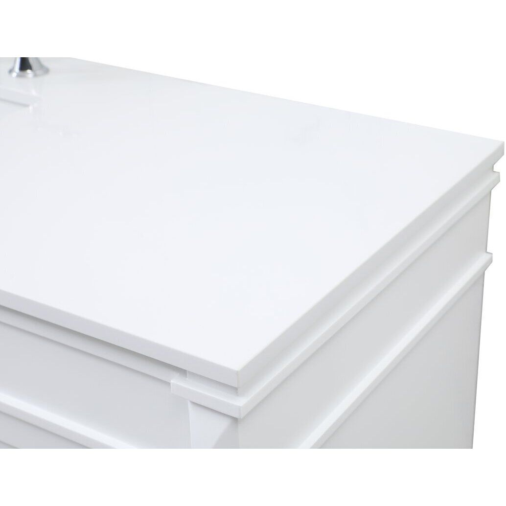 Bennett 60 X 21 X 35 inch White Vanity Sink Set