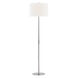 Bowery 61.5 inch 100 watt Polished Nickel Floor Lamp Portable Light