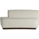 Islander Vanilla and Dark Walnut Sofa, Left